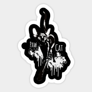 cats lover, black and withe Sticker